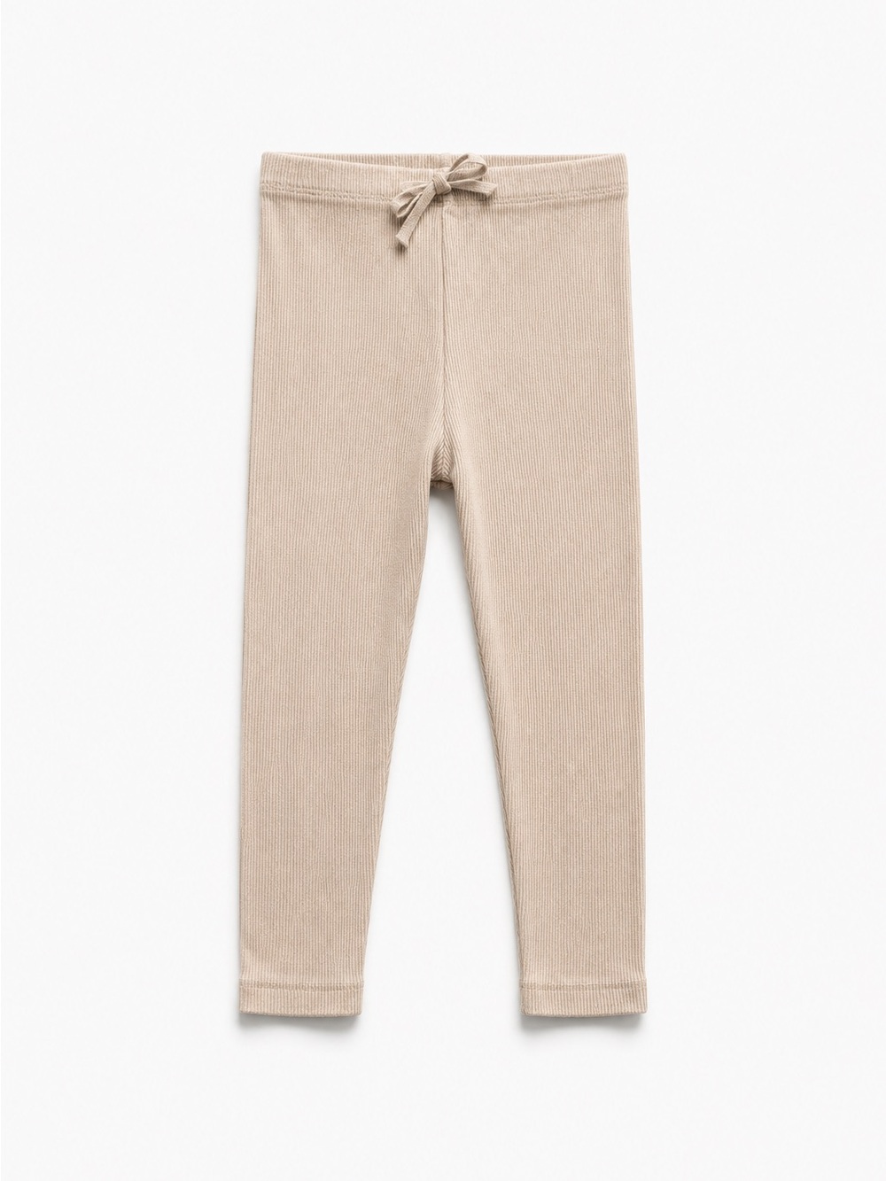 Zara Ribbed Leggings - Beige